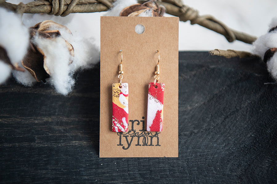 Gail | Red and Gold Marble