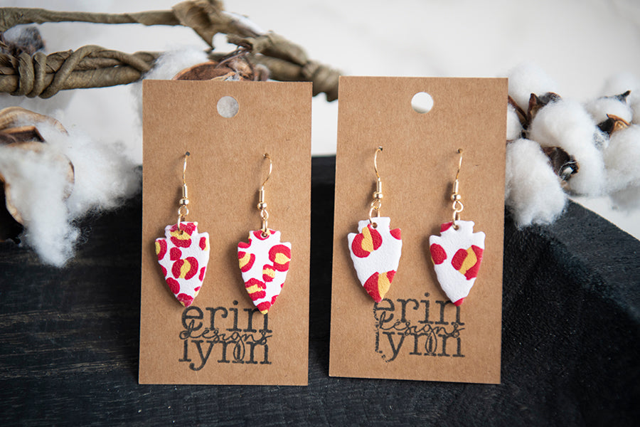 Cole | White Leopard Small Arrowheads
