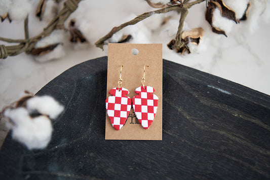 Carli | Red and White Checkerboard