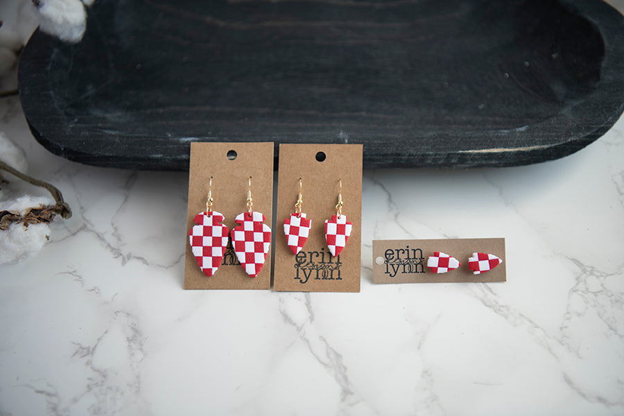 Carli | Red and White Checkerboard