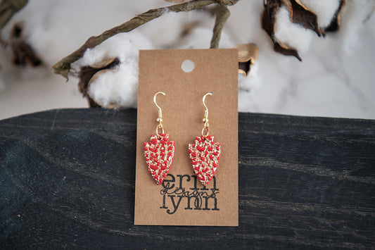 Cole | Red and Gold Leopard small Arrowheads